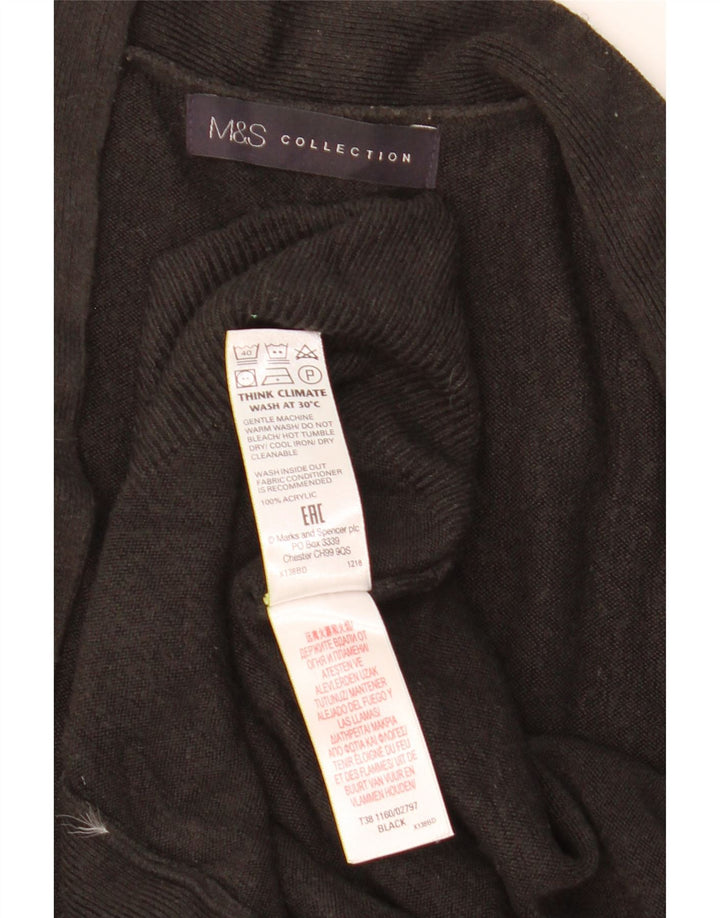Marks & Spencer Pull cardigan ouvert pour femme UK 14 Acrylique noir moyen