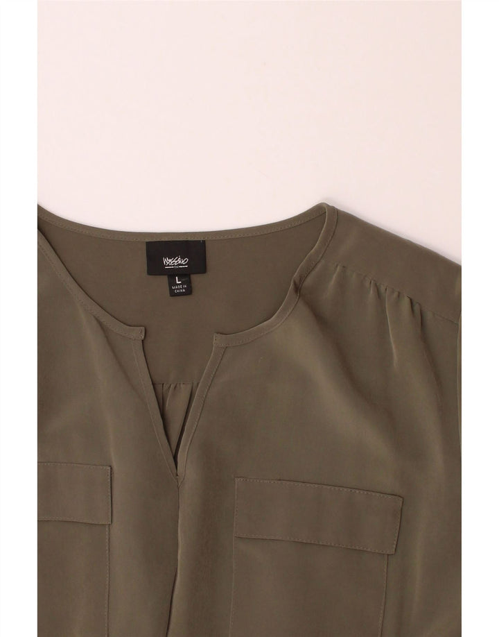MOSSIMO Womens Long Sleeve A-Line Dress UK 16 Large Green Polyester Vintage Mossimo and Second-Hand Mossimo from Messina Hembry 