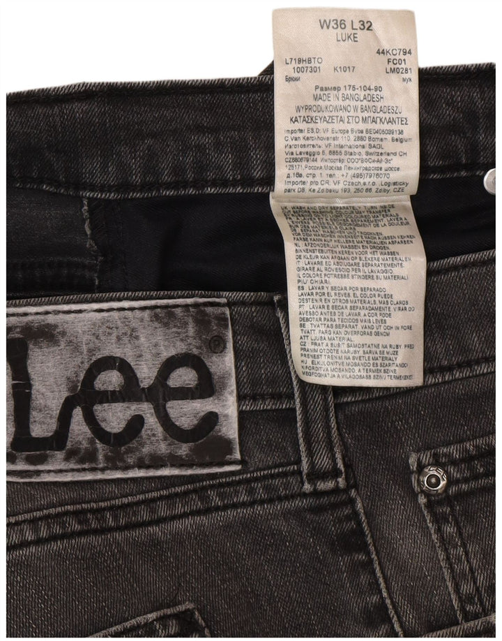 Lee Jean slim Luke en détresse W36 L32 pour homme en coton gris