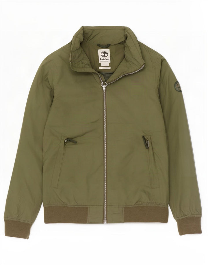Timberland Veste de pluie à capuche pour homme UK 38 Medium Kaki Polyester
