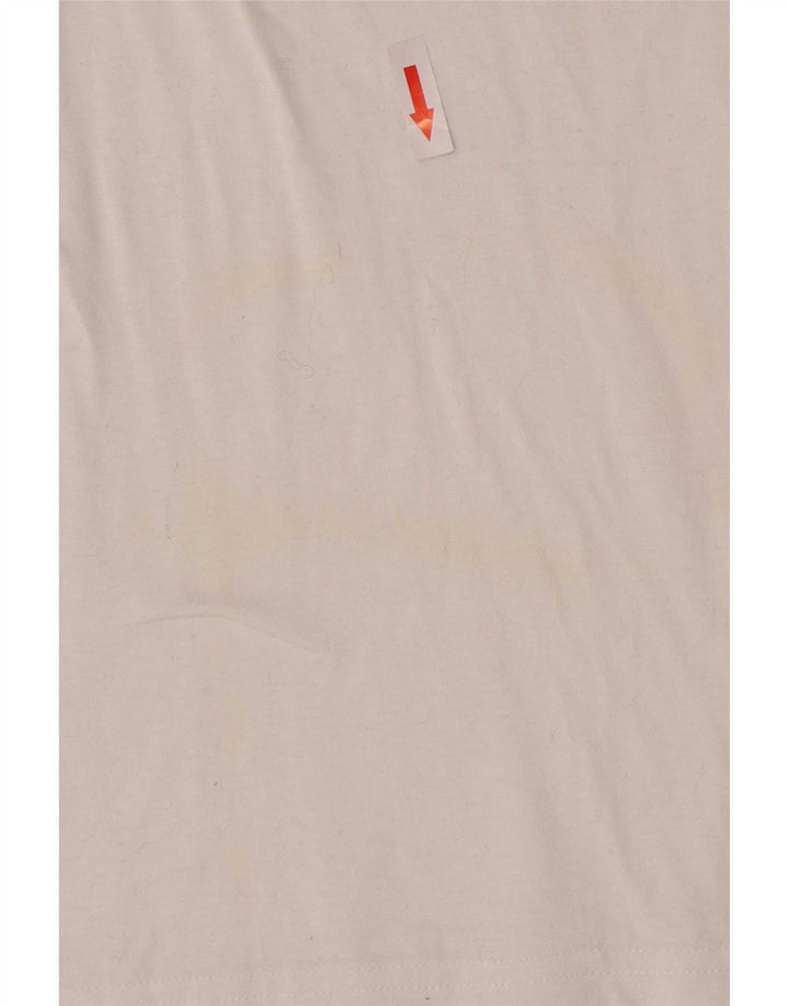 Ellesse T-shirt graphique pour femme IT 44 en coton color block blanc moyen
