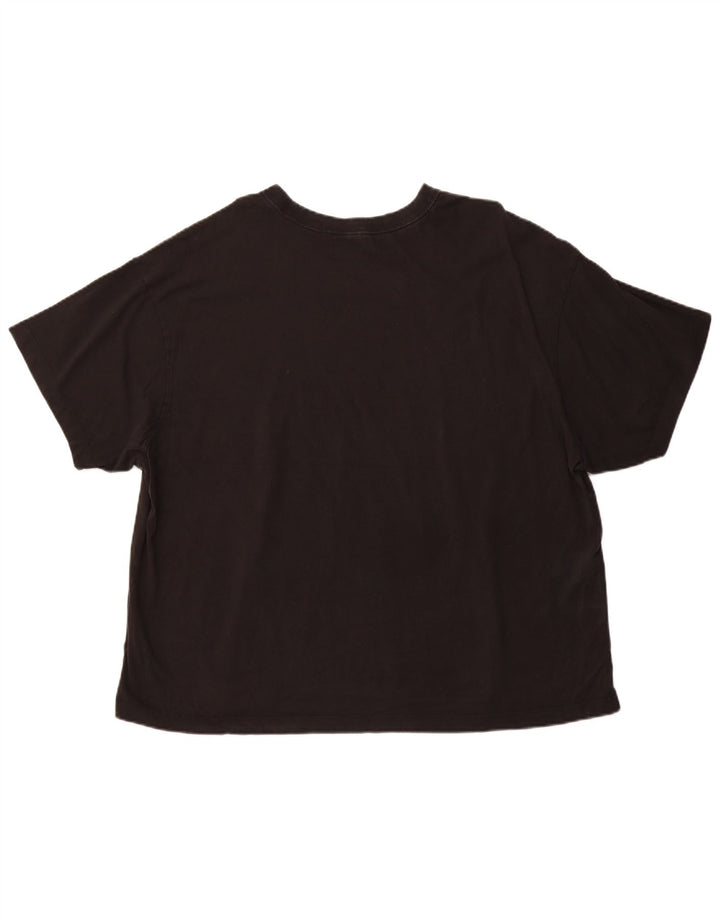 NIKE T-Shirt Femme Top UK 20 2XL Noir Coton