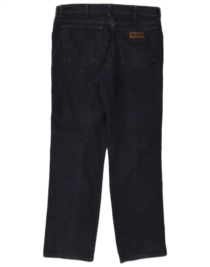 Wrangler Jean Droit Texas Homme W38 L34 Bleu Marine Coton