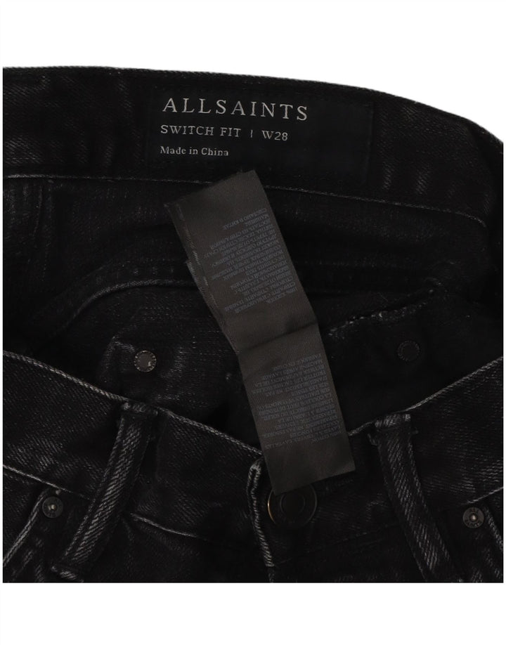 All Saints Short en Jean Switch Fit W28 Homme Coton Noir Moyen