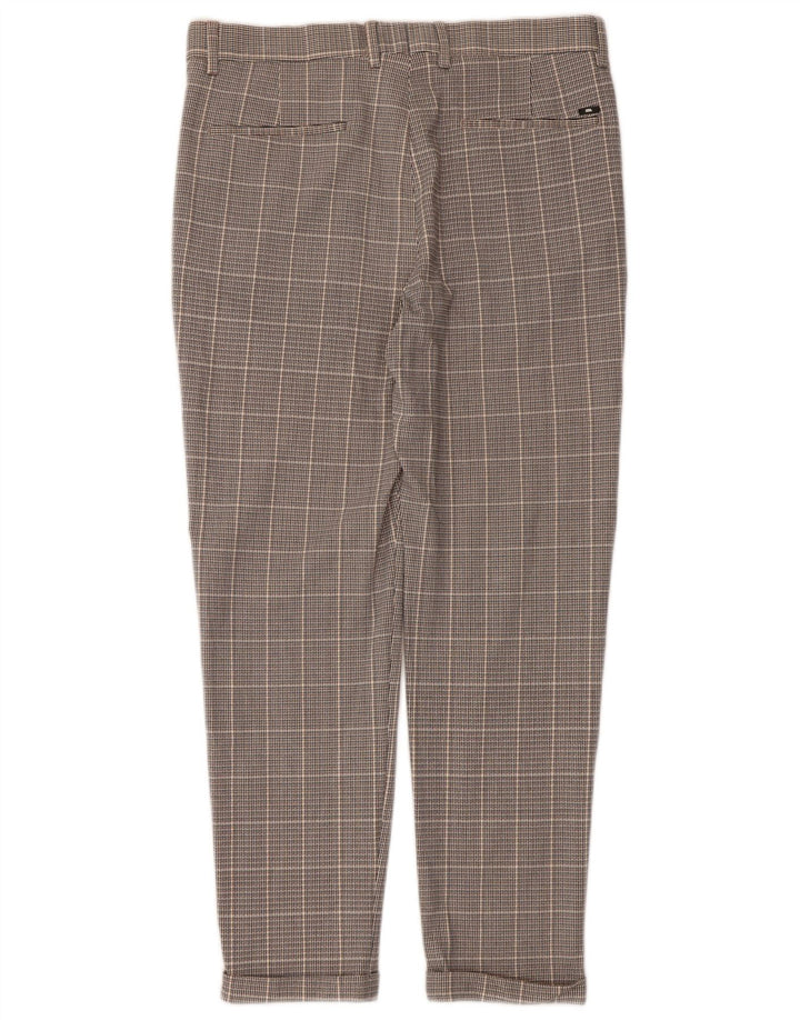 Zara Pantalon de costume slim pour homme EU 40 Medium W31 L27 Gris à carreaux