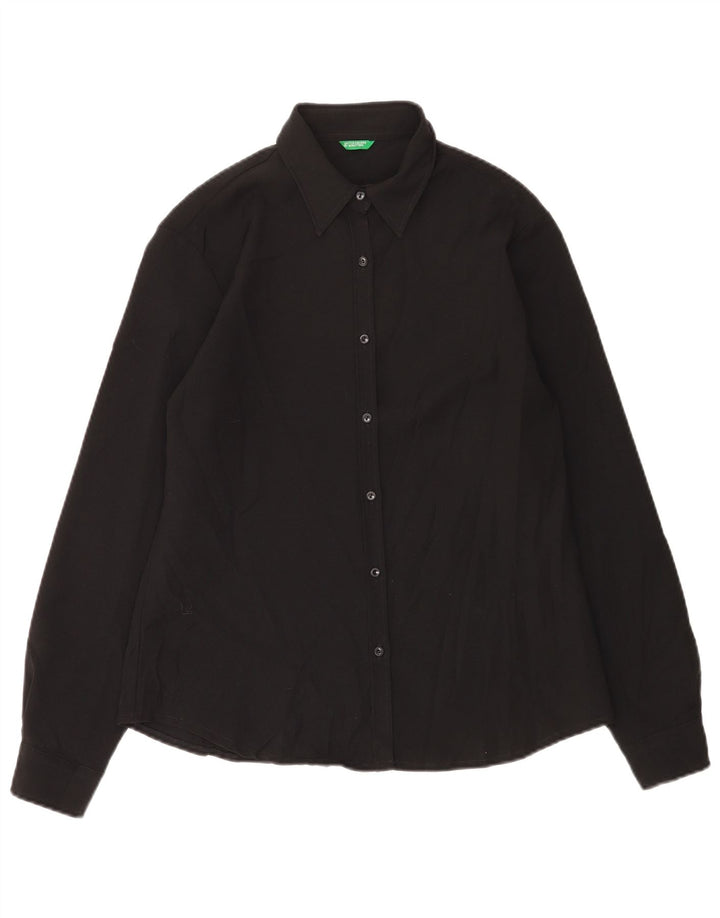Benetton Chemise Femme UK 14 Large Noir