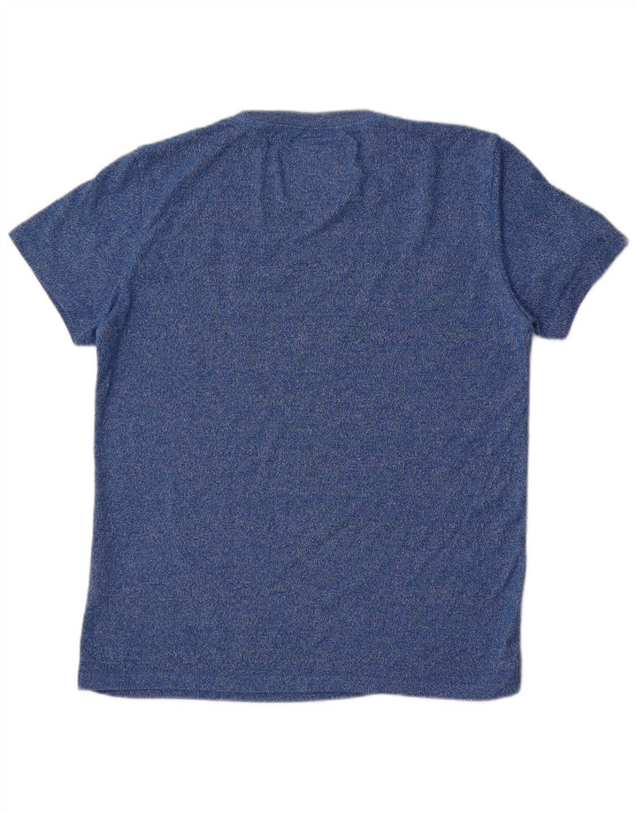 Superdry T-Shirt Graphique Homme Bleu Moyen Flecked Cotton