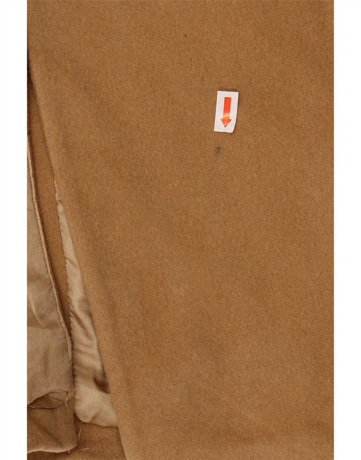 BENETTON Womens Overcoat UK 16 Large Beige Wool