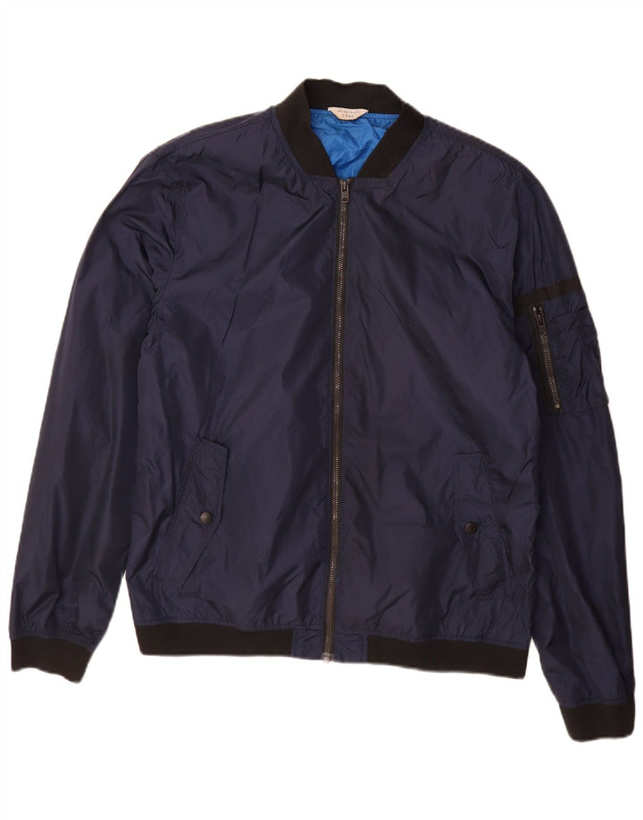 Jack & Jones Veste Bomber Homme UK 40 Large Bleu Marine Nylon