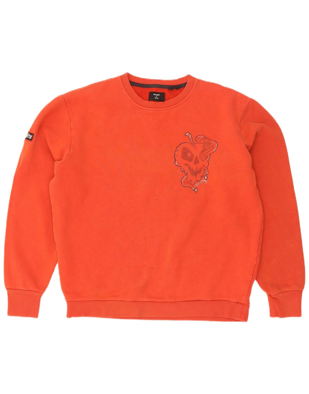 Superdry Sweat-Shirt Graphique en Coton Orange Moyen Homme