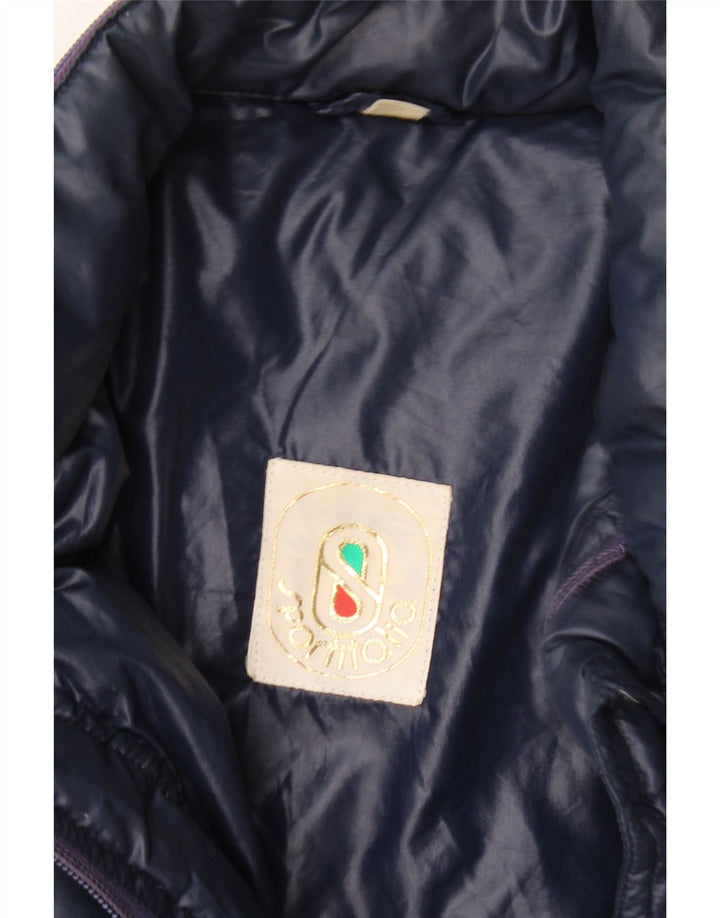 veste rembourrée homme vintage UK 40 Grand Bleu Marine