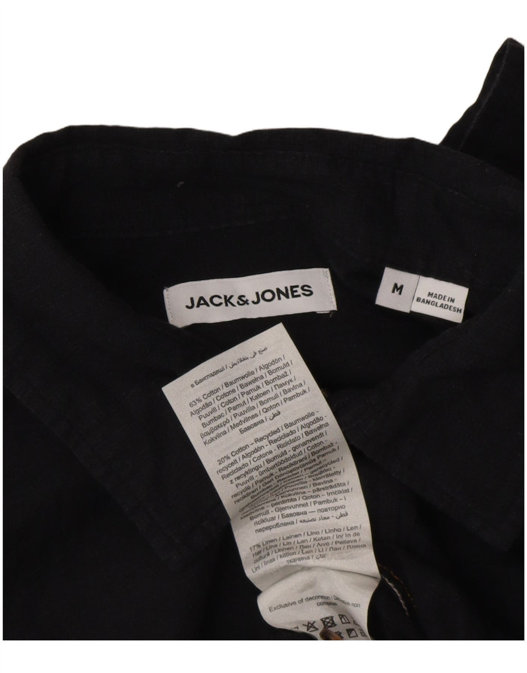 Jack & Jones Chemise Homme Noir Moyen Coton