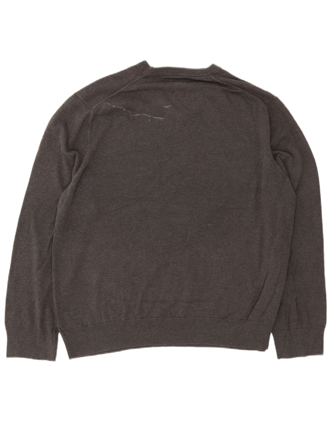 MARKS & SPENCER Pull col V pour homme 2XL Gris Coton