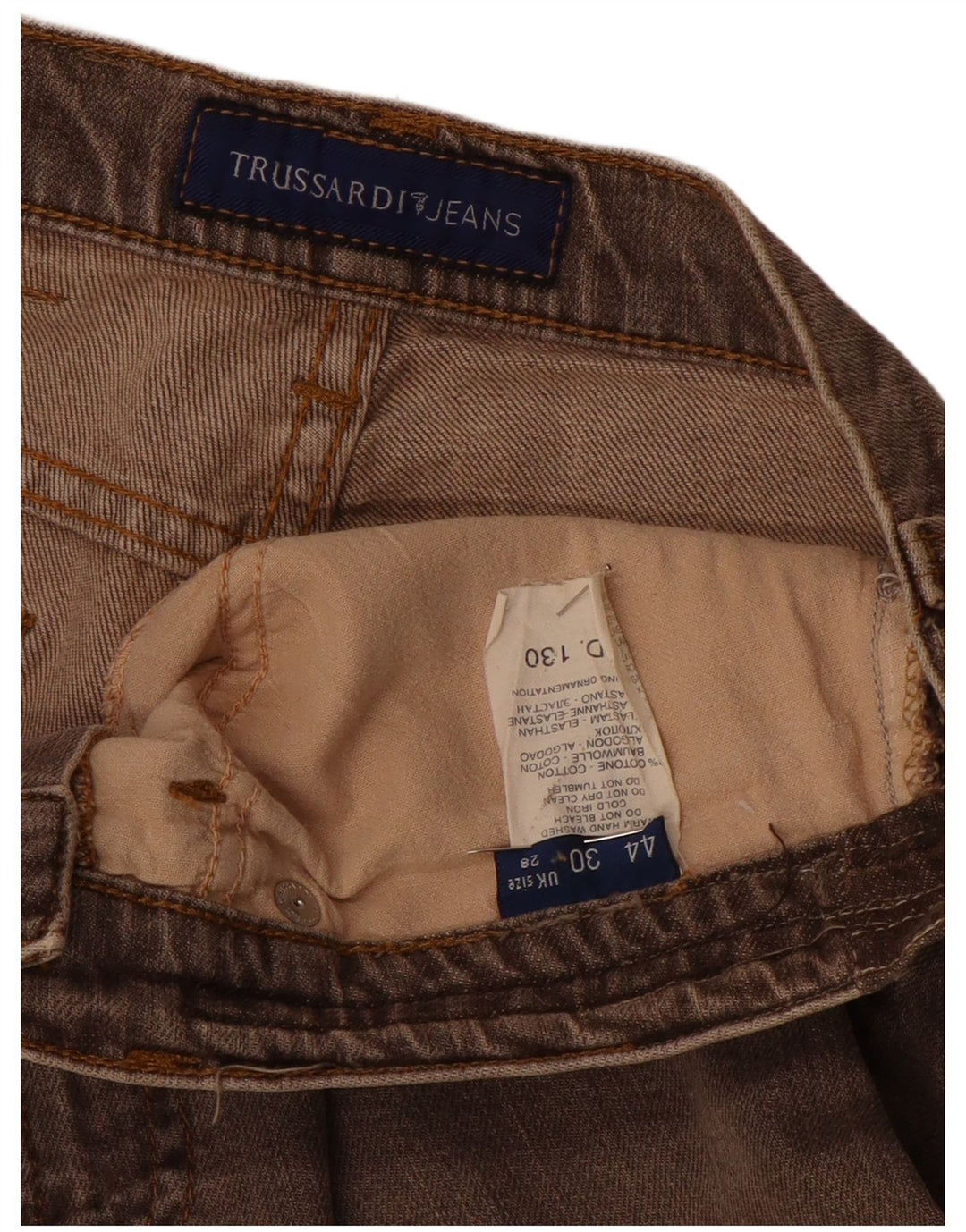 TRUSSARDI Jean Droit W28 L28 Marron Coton Femme