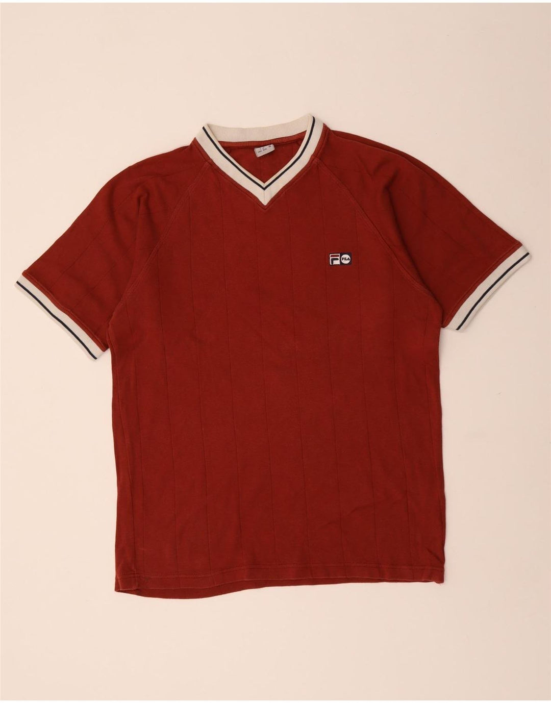 FILA T-Shirt Homme Rouge Moyen Coton