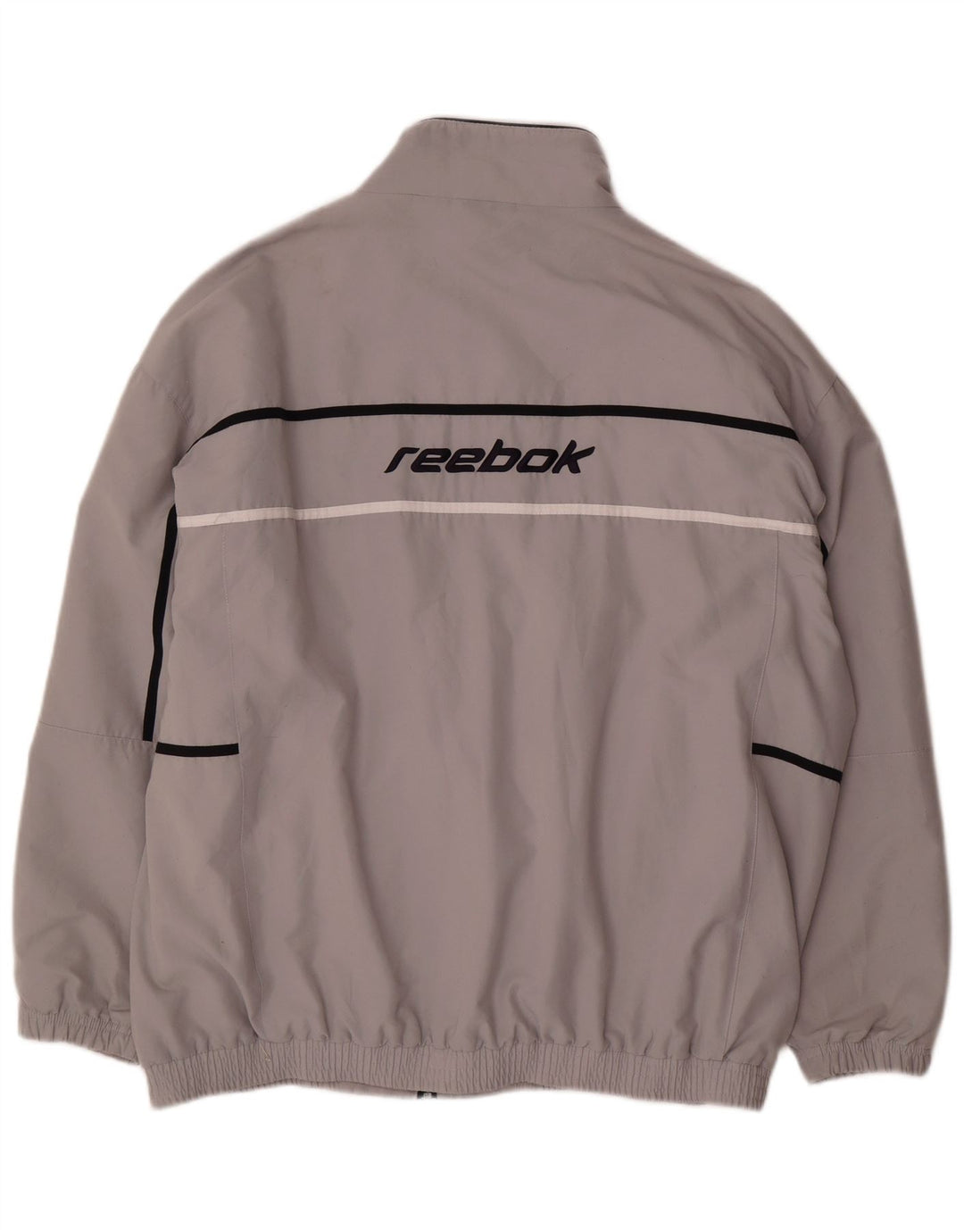 Reebok Veste de Survêtement Graphique Homme Large Gris Colorblock Polyester