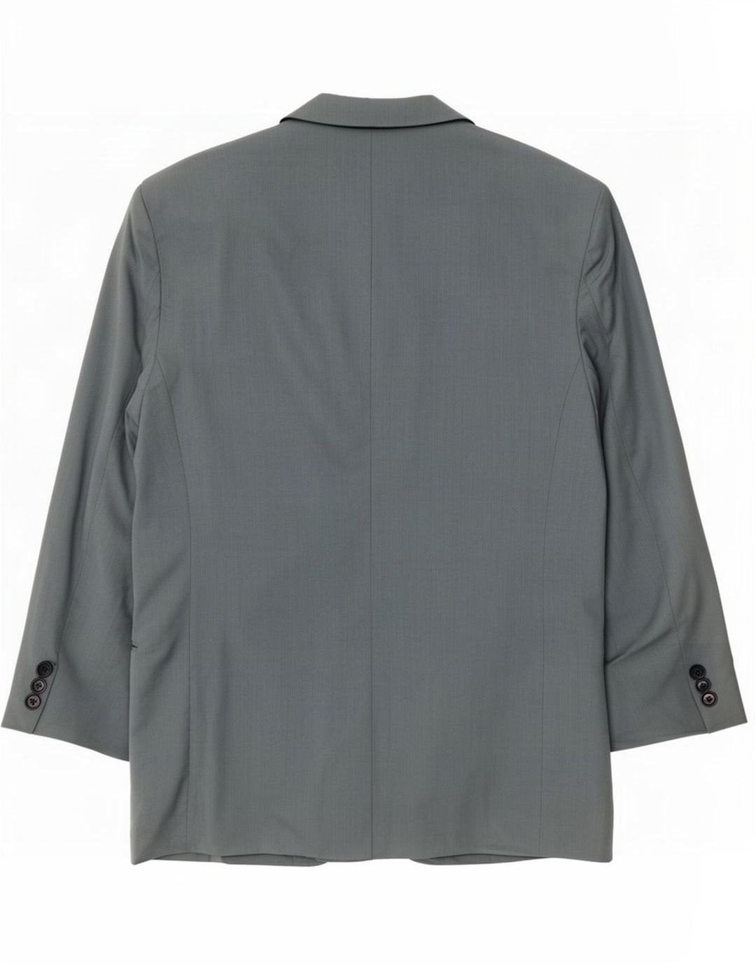 Biagiotti Veste Blazer 2 Boutons Homme IT 50 Large Gris Laine