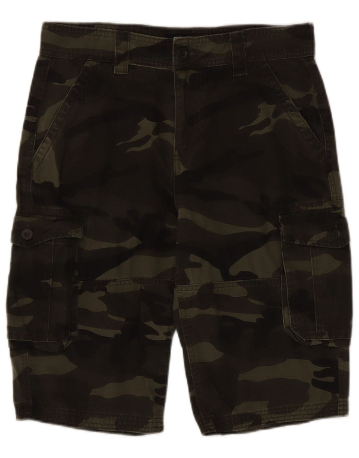 Mountain Warehouse Short cargo W30 en coton camouflage vert moyen pour homme