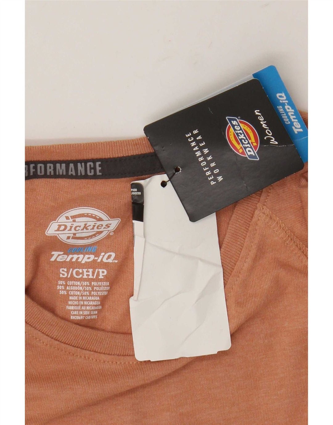 Dickies Haut à manches longues pour femme UK 10 Small Orange Coton