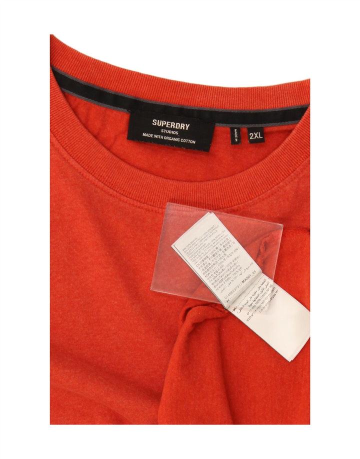 Superdry T-Shirt Homme Top 2XL Rouge Coton