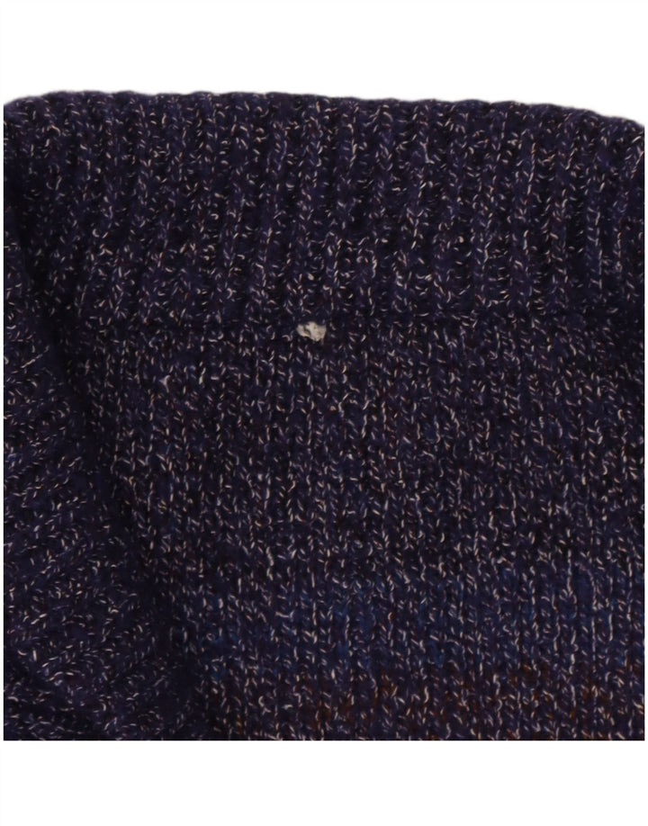 vintage Mens Cardigan Sweater IT 52 Grande laine mouchetée multicolore