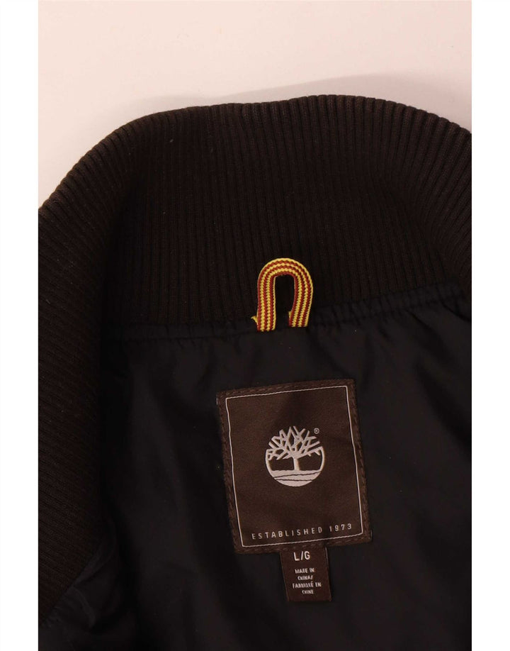 Timberland Veste rembourrée pour homme UK 40 Large Noir Nylon