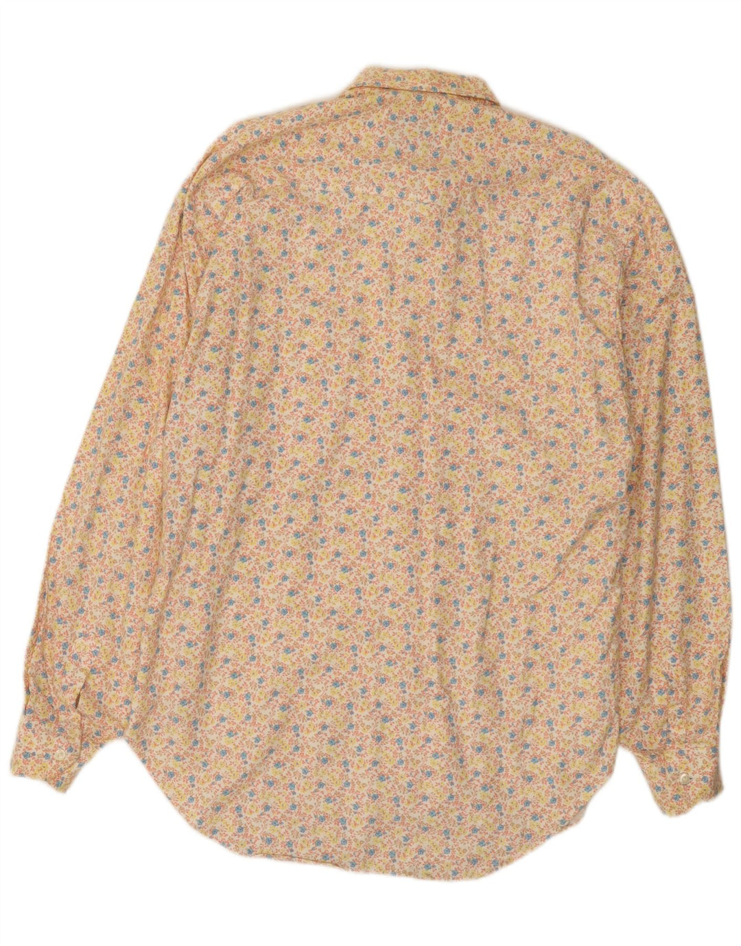 Chemise Homme Vintage Coton Floral Beige Moyen