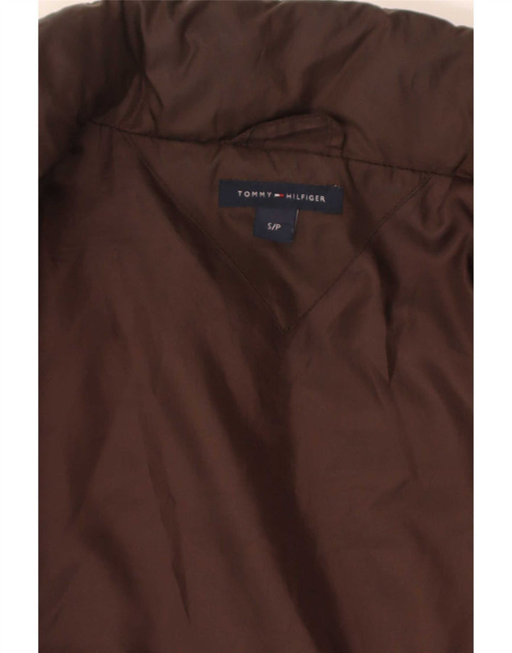 Tommy Hilfiger Veste Bomber Rembourrée Femme UK 10 Petit Marron Polyester
