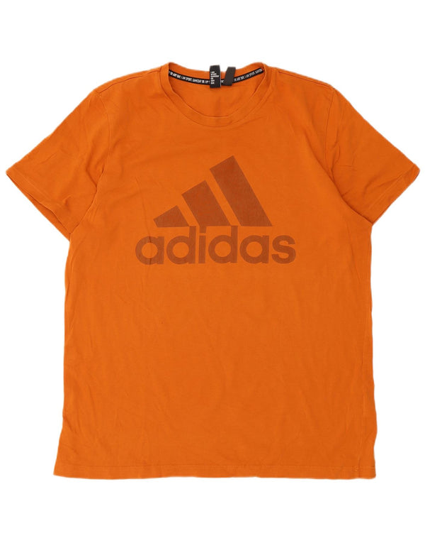 Adidas T-shirt graphique pour hommes, grand coton orange