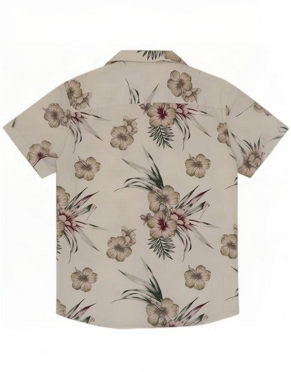 Jack & Jones Chemise à Manches Courtes Homme Petit Coton Floral Blanc