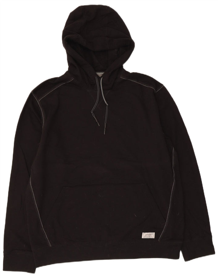 Eddie Bauer Pull à capuche pour homme Grand coton noir