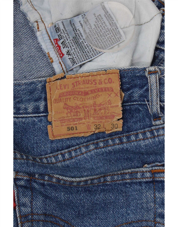 Levi's Jean Droit 501 Femme W32 L30 Bleu Coton