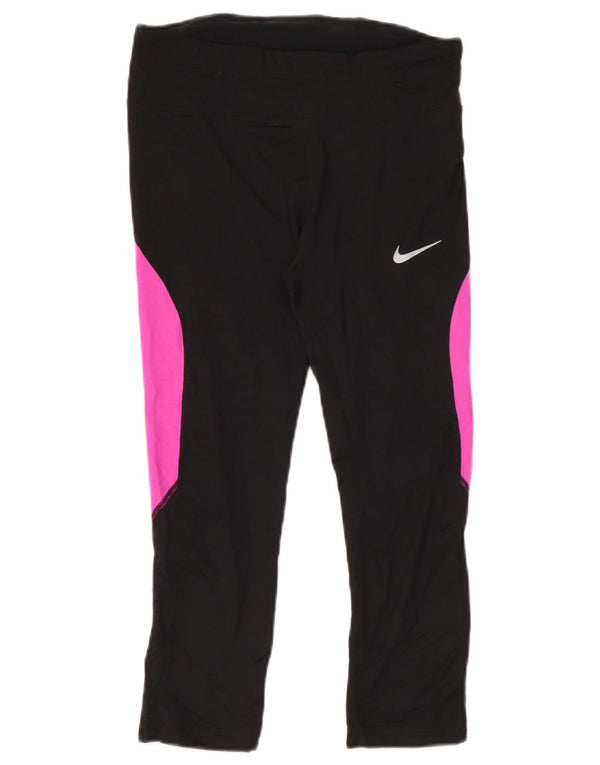 Nike Legging Dri Fit pour femme UK 12 Polyester color block noir moyen
