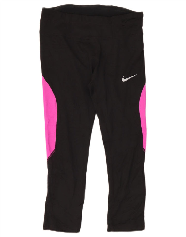 Nike Legging Dri Fit pour femme UK 12 Polyester color block noir moyen