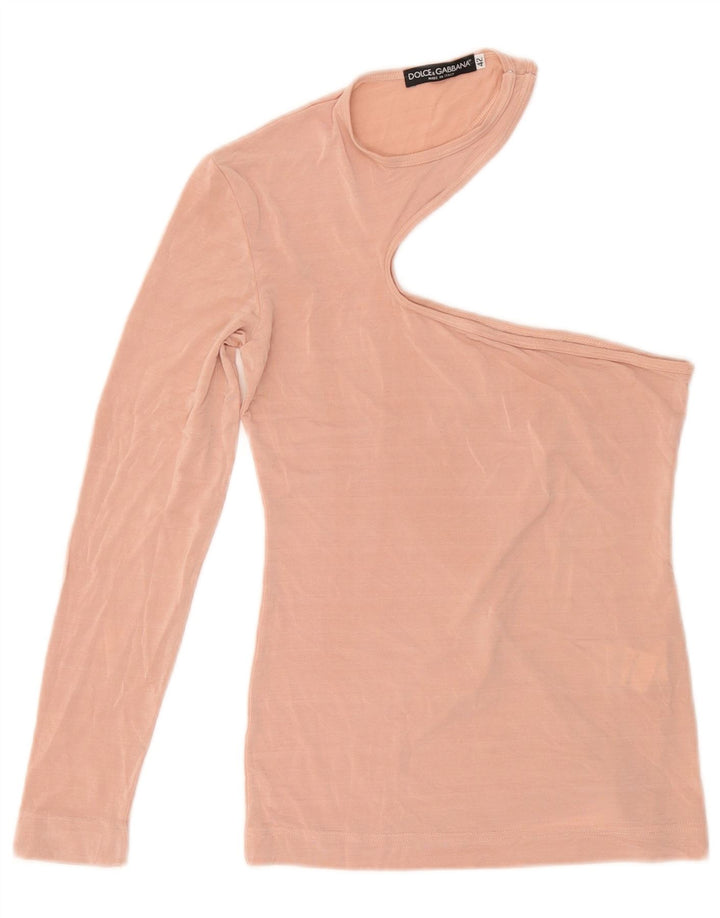 Dolce & Gabbana Top asymétrique IT 42 en viscose rose moyen |