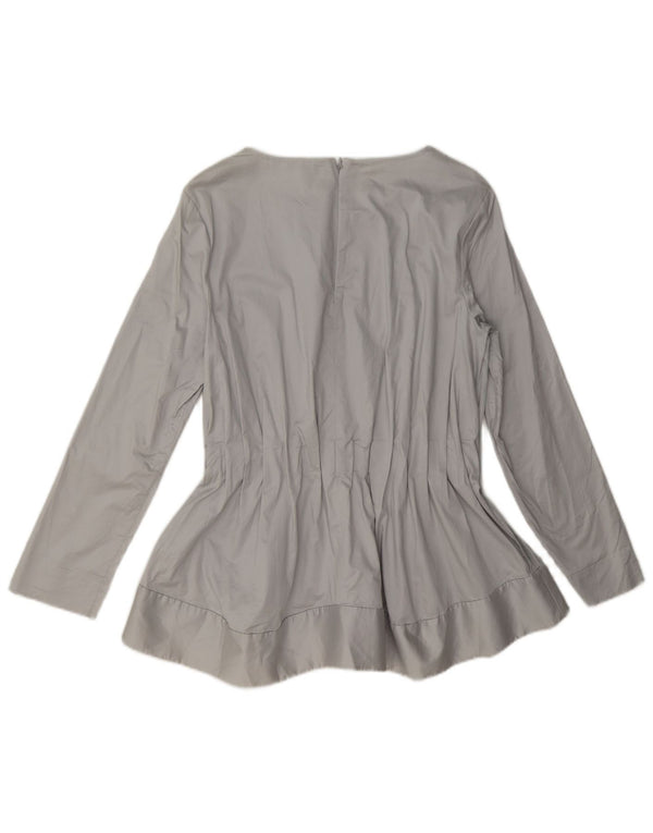Cos Chemisier à manches longues pour femme EU 38 Gris moyen Coton