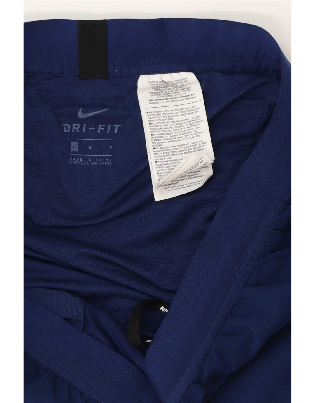 Nike Short de sport Dri Fit pour femme UK 16 Large Bleu marine Polyester