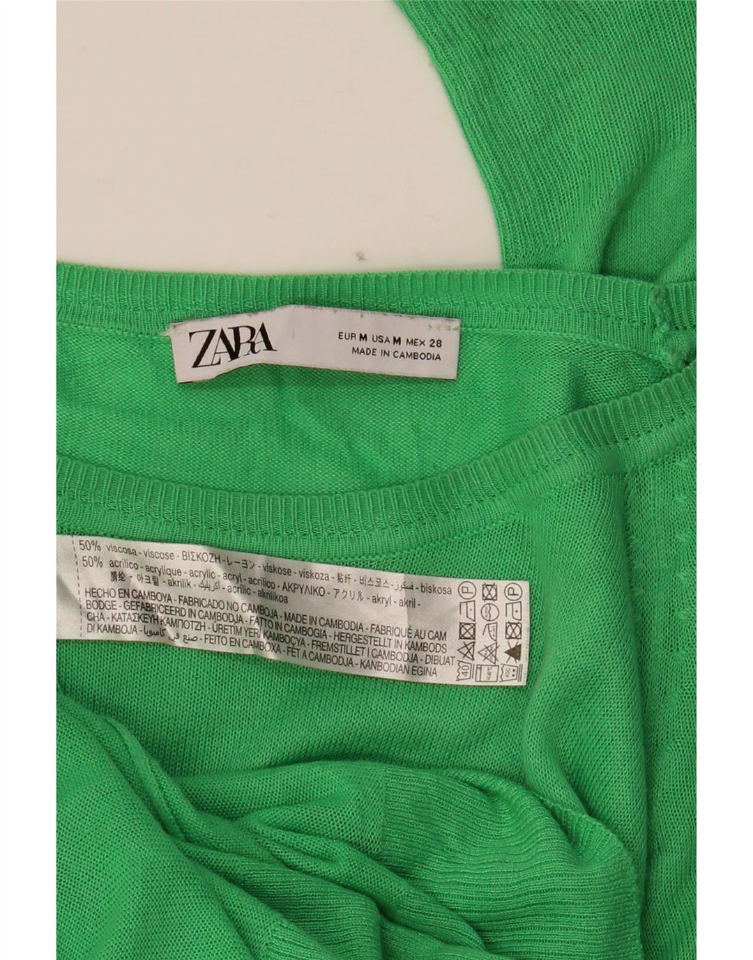 Zara Pull col bateau pour femme UK 14 Bleu moyen Viscose