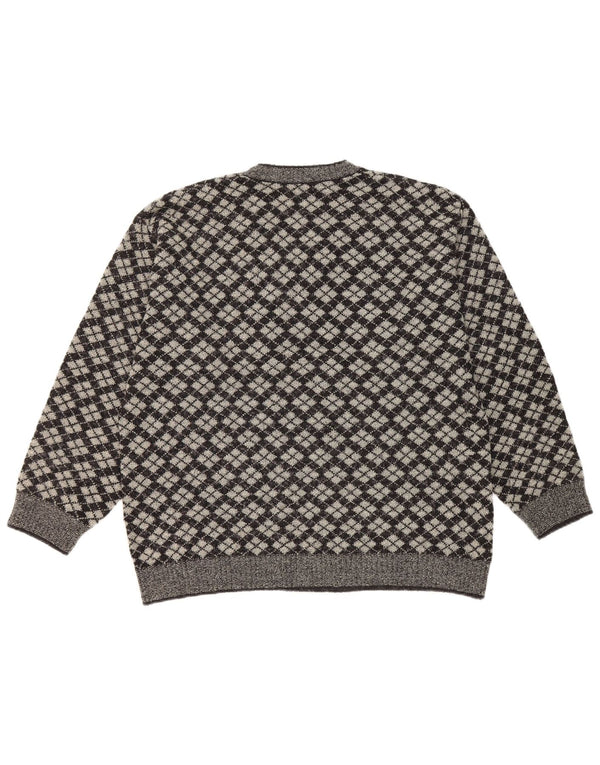Gioferrari Pull col V pour homme IT 54 XL Gris Argyle/Diamant