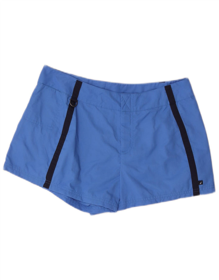 Nautica Short décontracté pour femme Medium W30 Bleu Colorblock Nylon