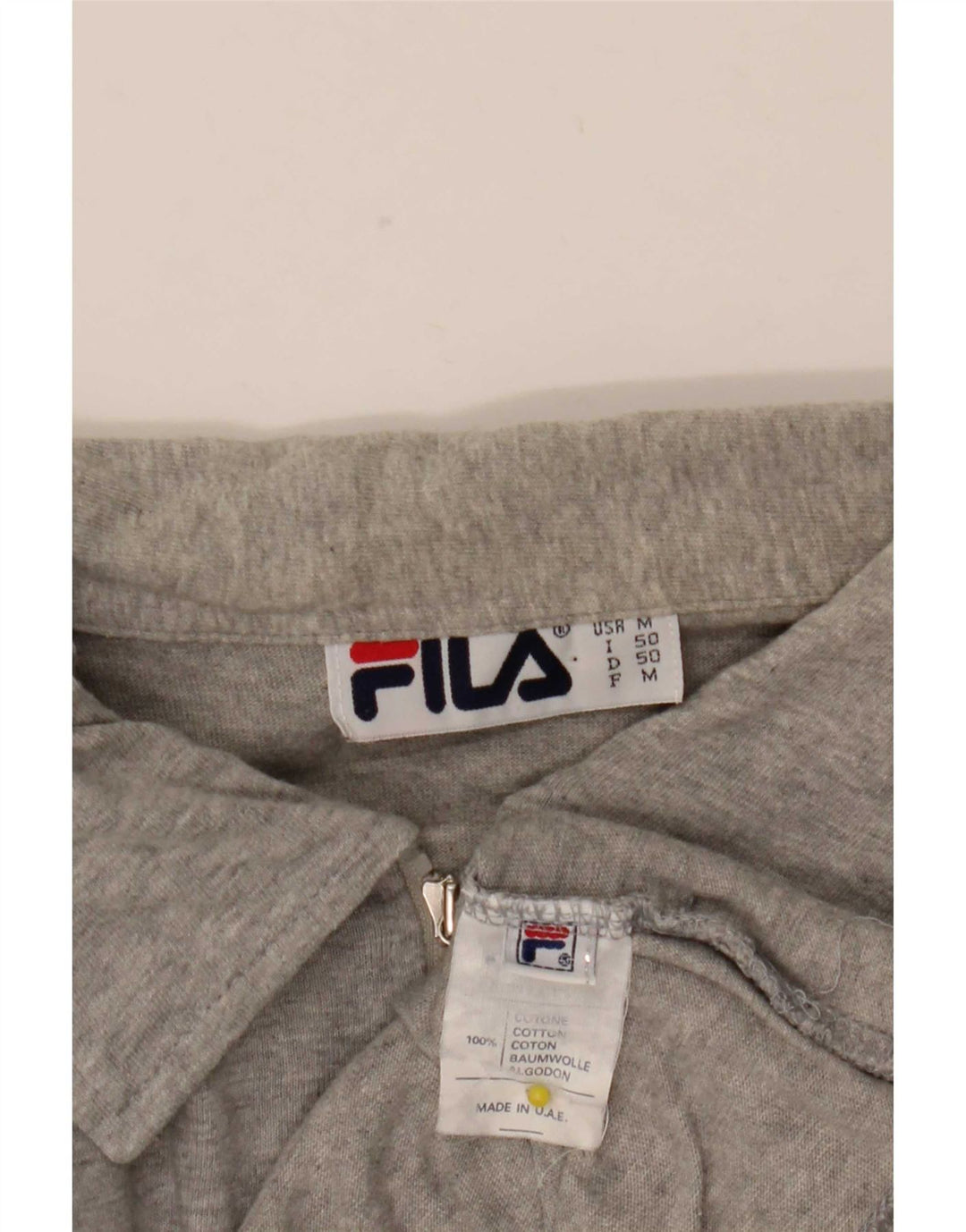 Fila Veste de Survêtement Homme IT 50 Gris Moyen Coton