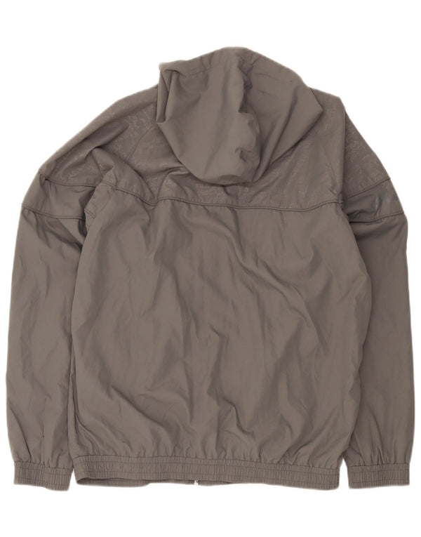 Fila Veste de survêtement à capuche graphique pour homme Petit gris Polyester