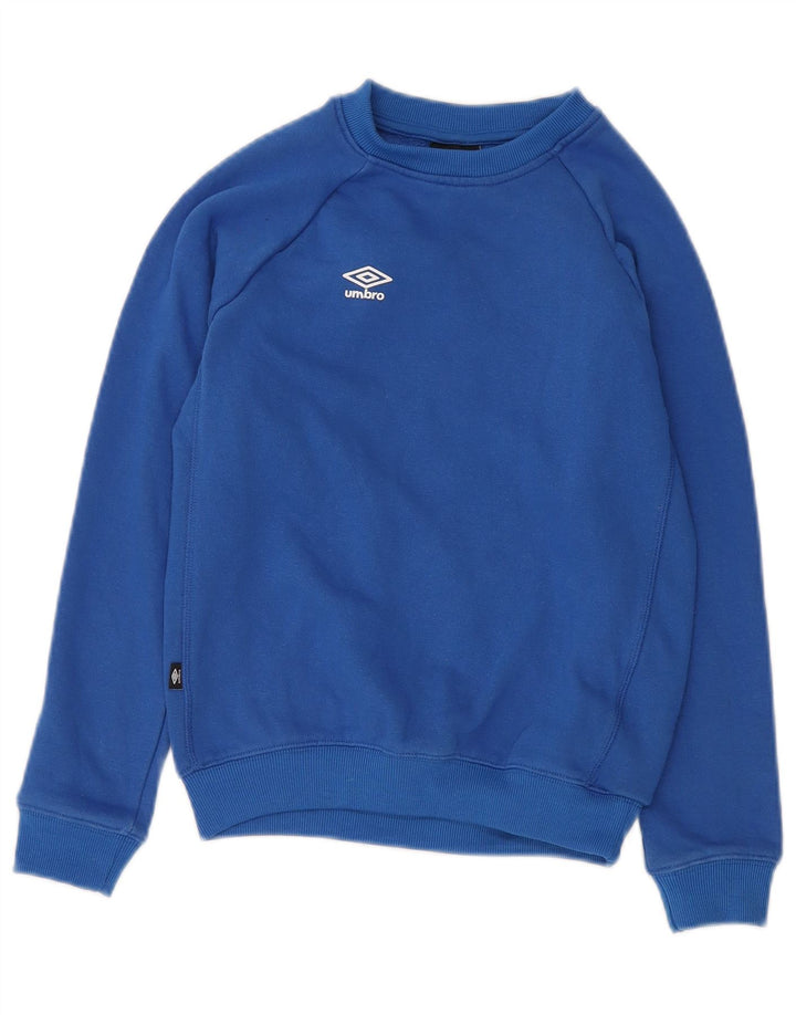 UMBRO Sweat-Shirt Garçon 9-10 Ans Bleu Moyen Coton