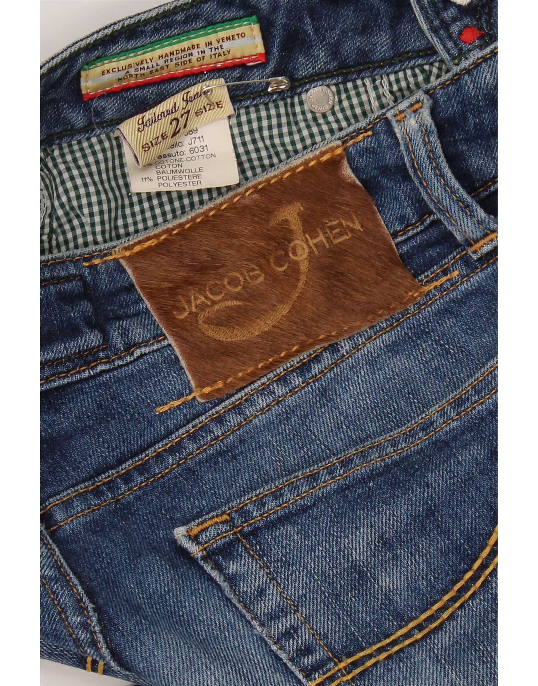 Jacob Cohen Jean Slim Femme W27 L34 Bleu Coton