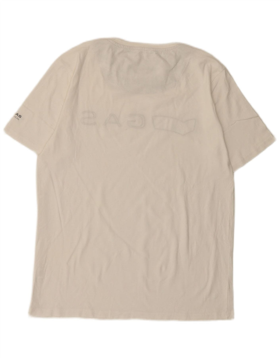 Gas T-Shirt Graphique Homme Grand Blanc Coton