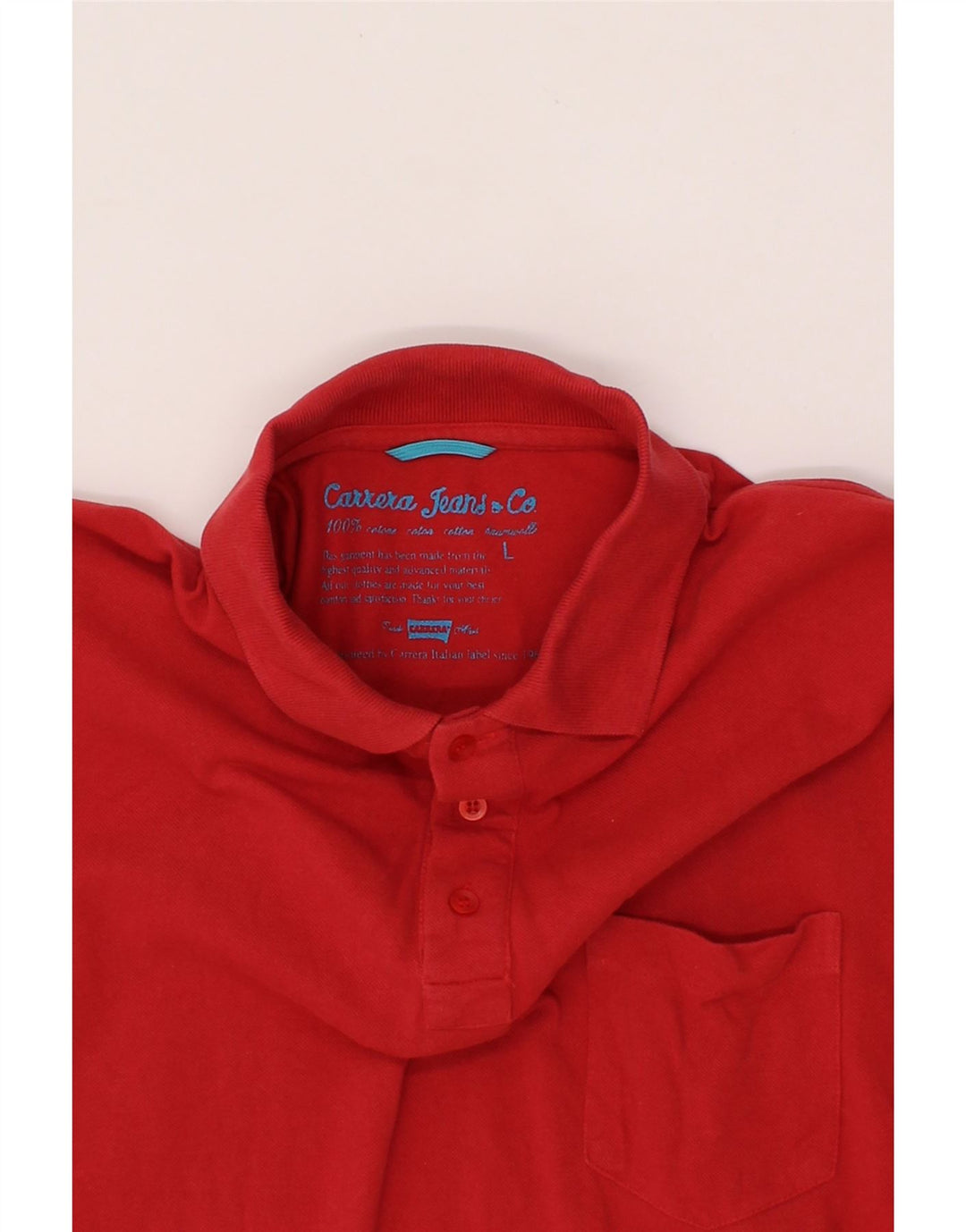 CARRERA Mens Polo Shirt Large Red Vintage Carrera and Second-Hand Carrera from Messina Hembry 