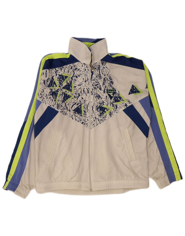 DIADORA Veste de survêtement pour homme UK 40 Medium Blanc Colorblock Polyester