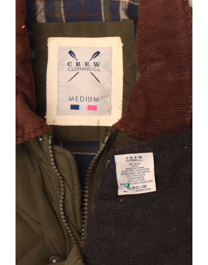 Crew Clothing Veste matelassée pour homme UK 38 Vert moyen Polyester