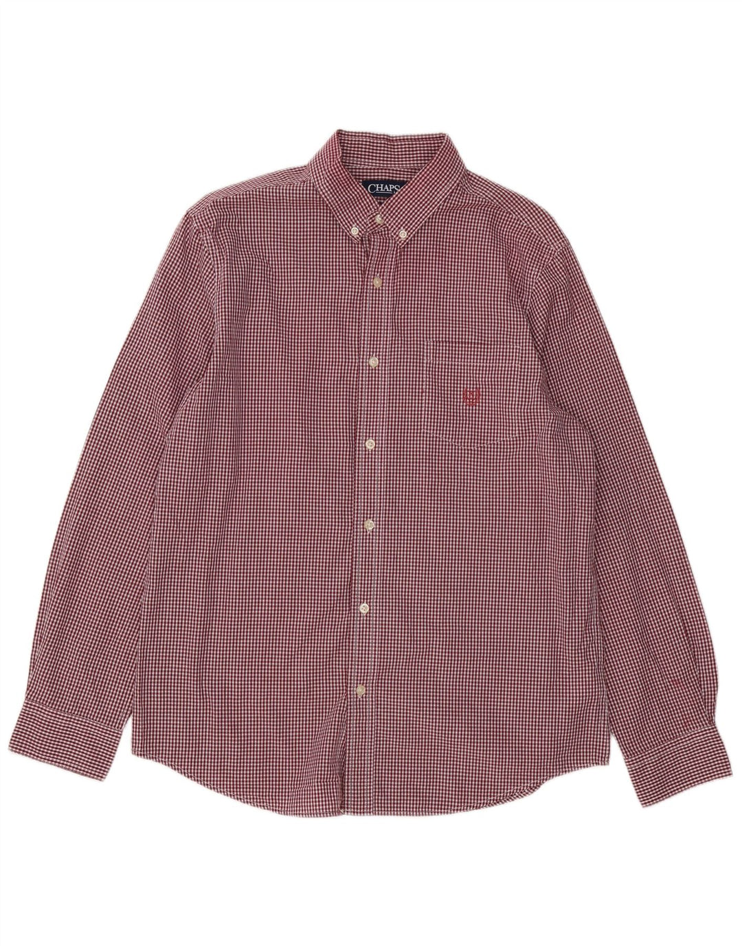 Chaps Chemise sur mesure pour hommes Grand coton vichy rouge