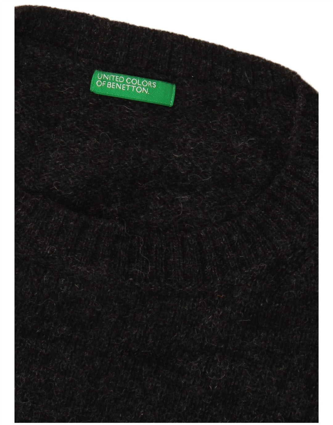 Benetton Pull col rond homme XL gris moucheté